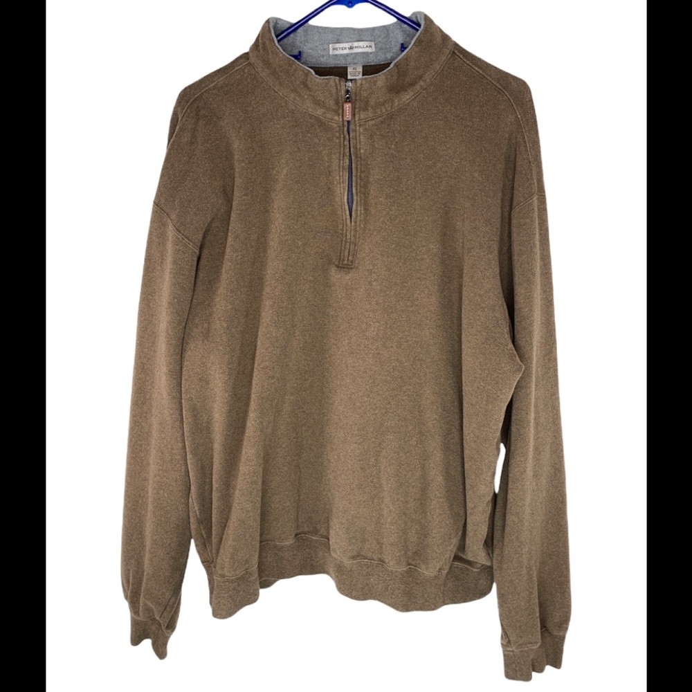 Tommy Bahama Men’s XL Long Sleeve 1/4th Zip Pullover Sweater Brown